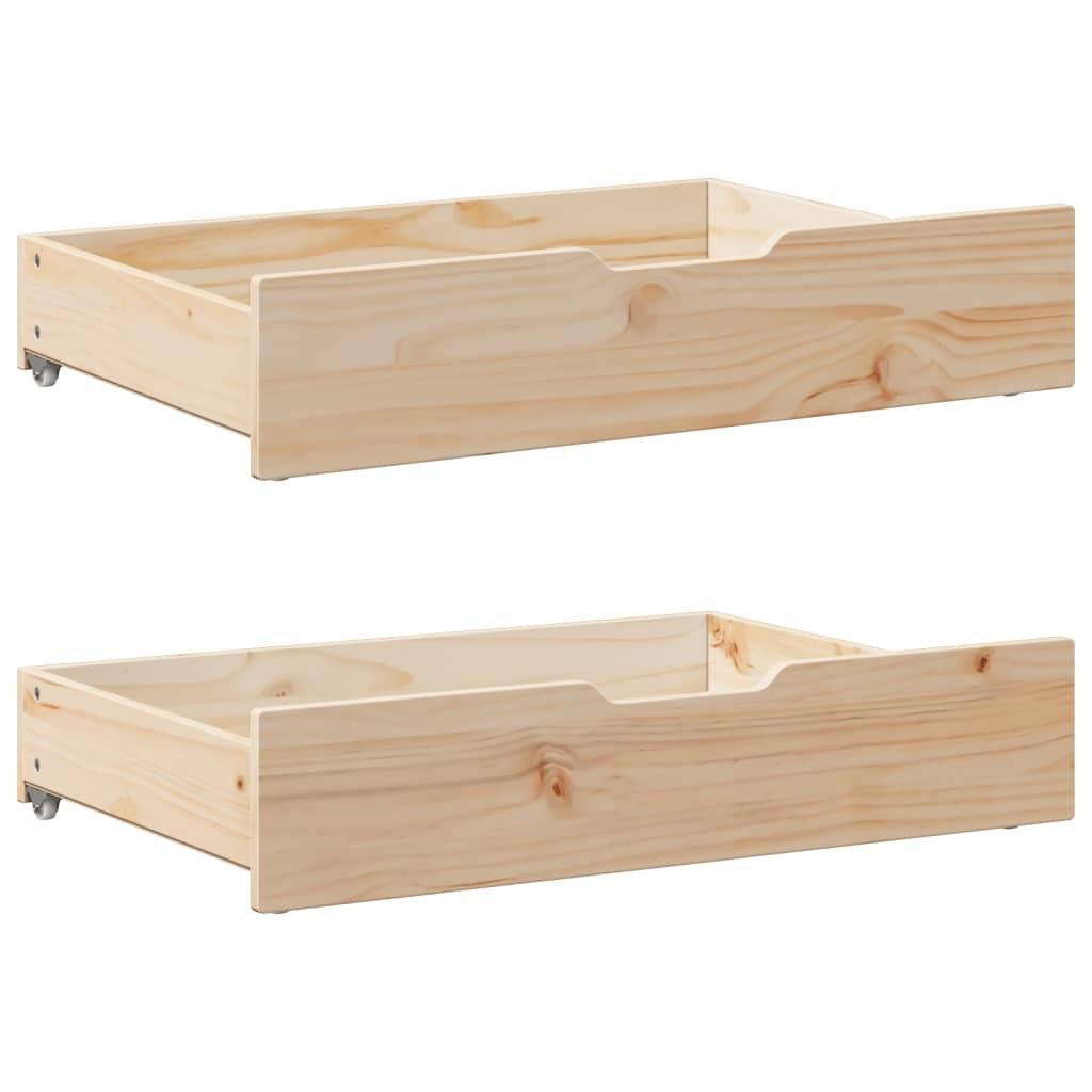 vidaXL Cassettiera per letto con rotelle 2 pezzi 80x55x17 Immagine del prodotto 