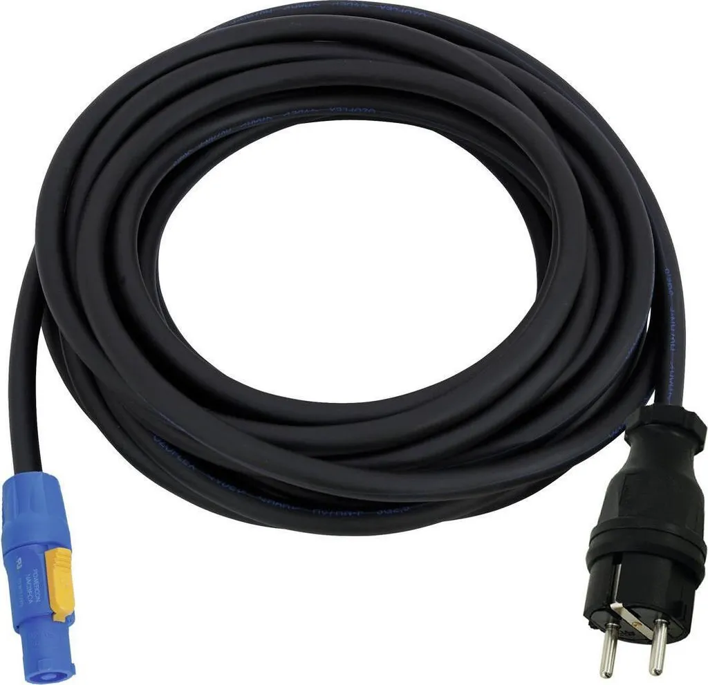 Câble PowerCon 3x2,5mm² Haute Qualité H07RN-F 3m de Longueur Noir