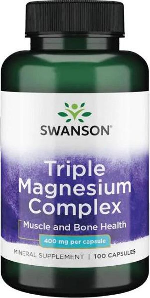 Dreifach-Magnesium-Komplex 400 mg 100 Kapseln Swanson Produktbild 