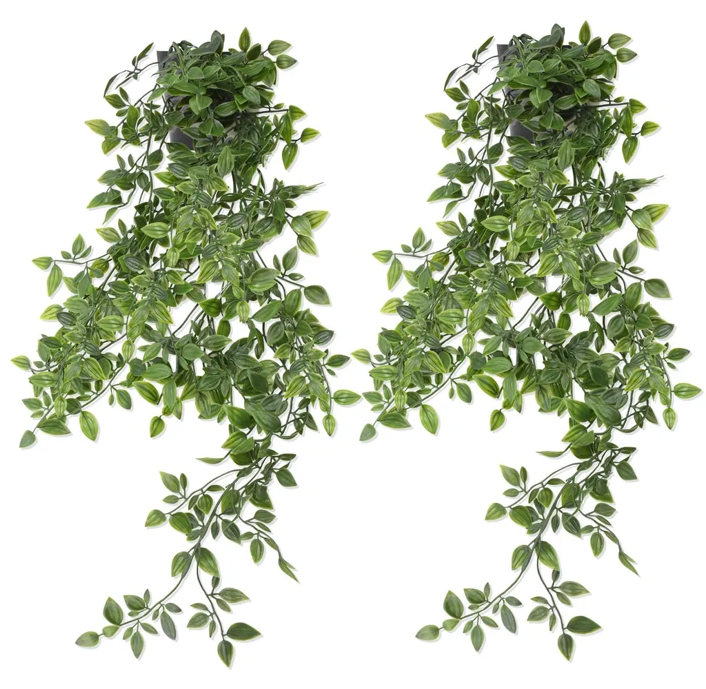 2 Plantes Suspendues Mandala Artificielles 83cm pour Déco Intérieure