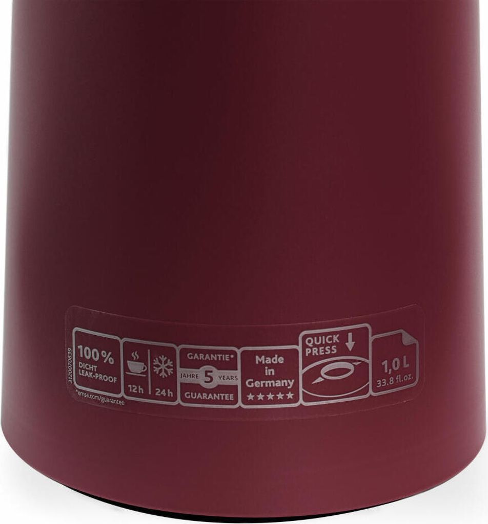 EMSA Isolierkanne Motiva Quick Press 1l weinrot Produktbild 11