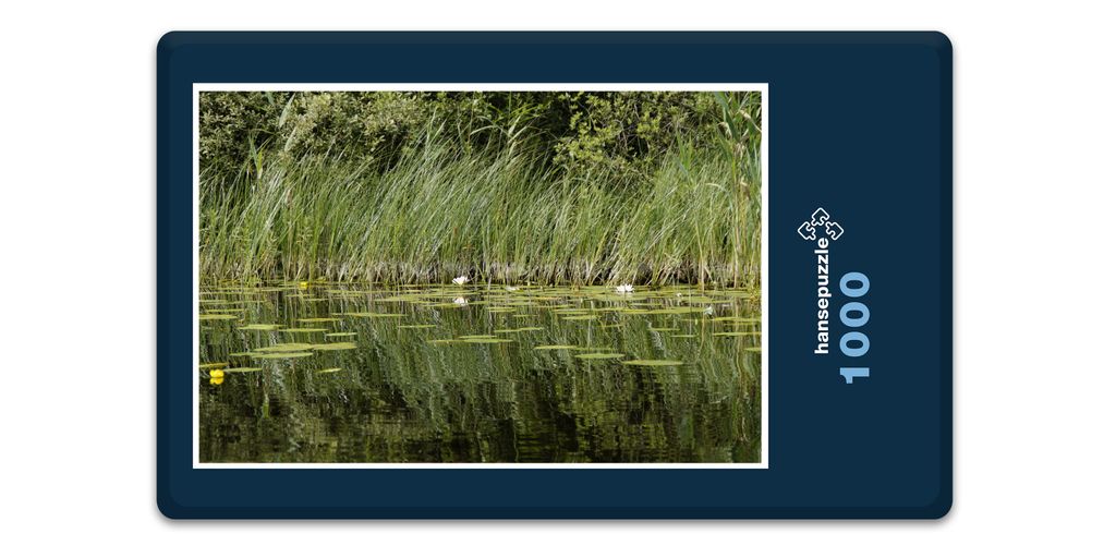 hansepuzzle 10195 - Seelandschaft Puzzle, 1000 Teile, Natur, 60,0 x 46,0cm mit hochwertiger Aufbewahrung, Kartonbox und wiederverschließbarem Beutel