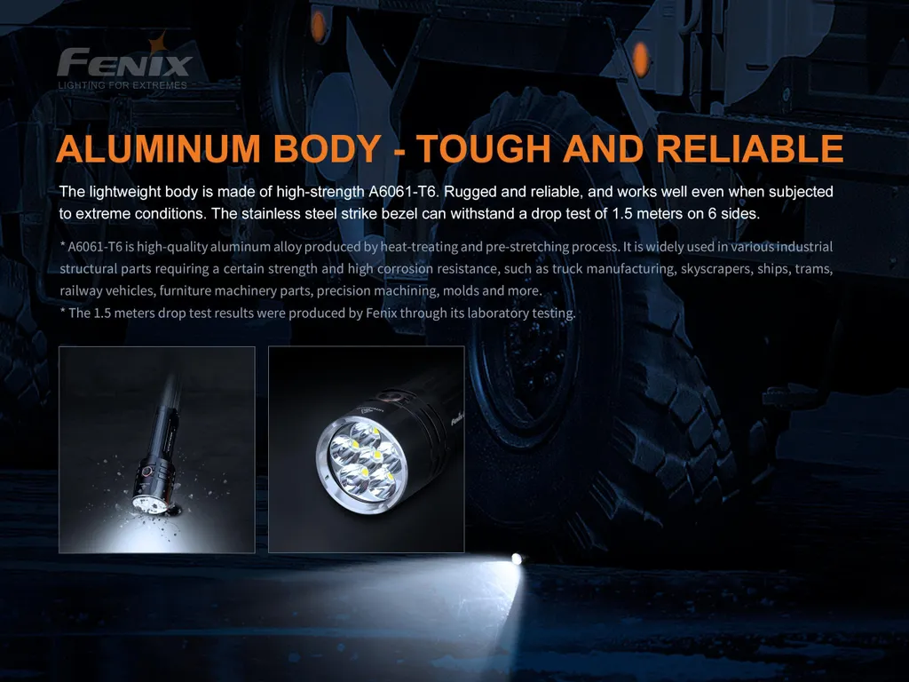 Lampe torche rechargeable Fenix LR35R avec 6 modes d'éclairage LED - 17