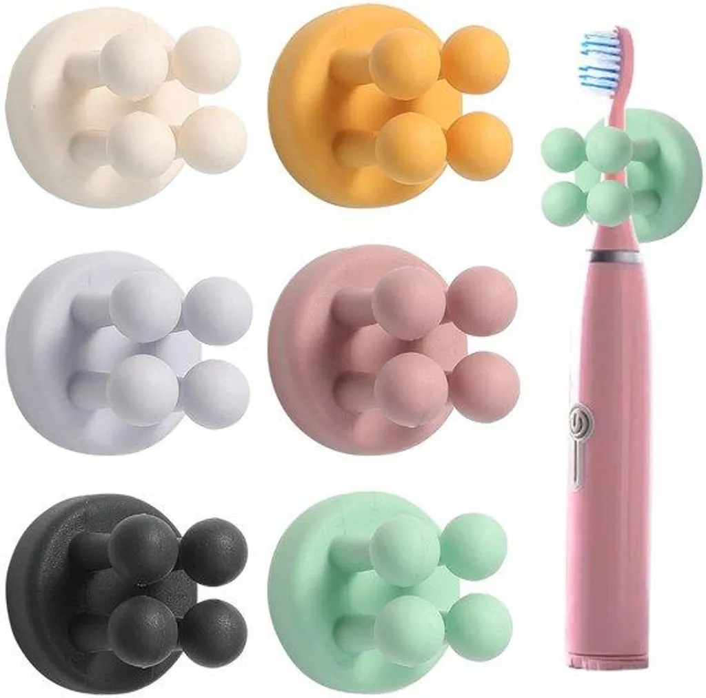 Crochets adhésifs en silicone imperméables lot de 6 pour douche et évier