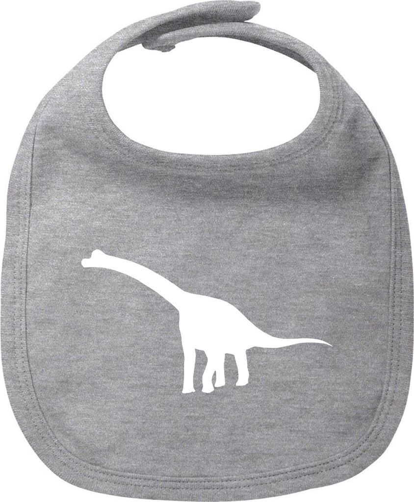 Huuraa Baby Lätzchen Brachiosaurus Dinosaurier Heather Grey Klettverschluss Baumwolle Latz Geschenkidee