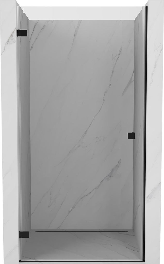 Mexen Lunar-B linke, schwenkbare Duschkabinentür 45 , transparent, schwarz - 832-045-000-70-00-L