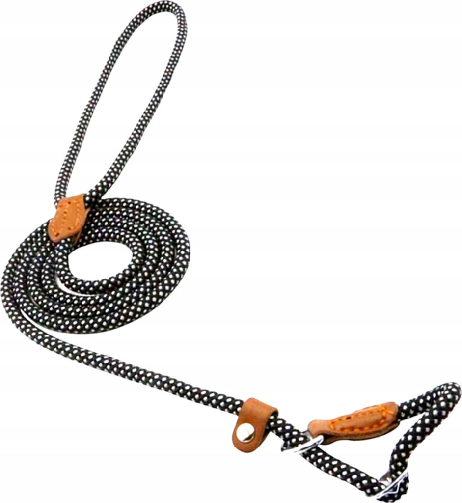 PETSTORY Nylonleine & Halsband M schwarz 0.8x150cm
