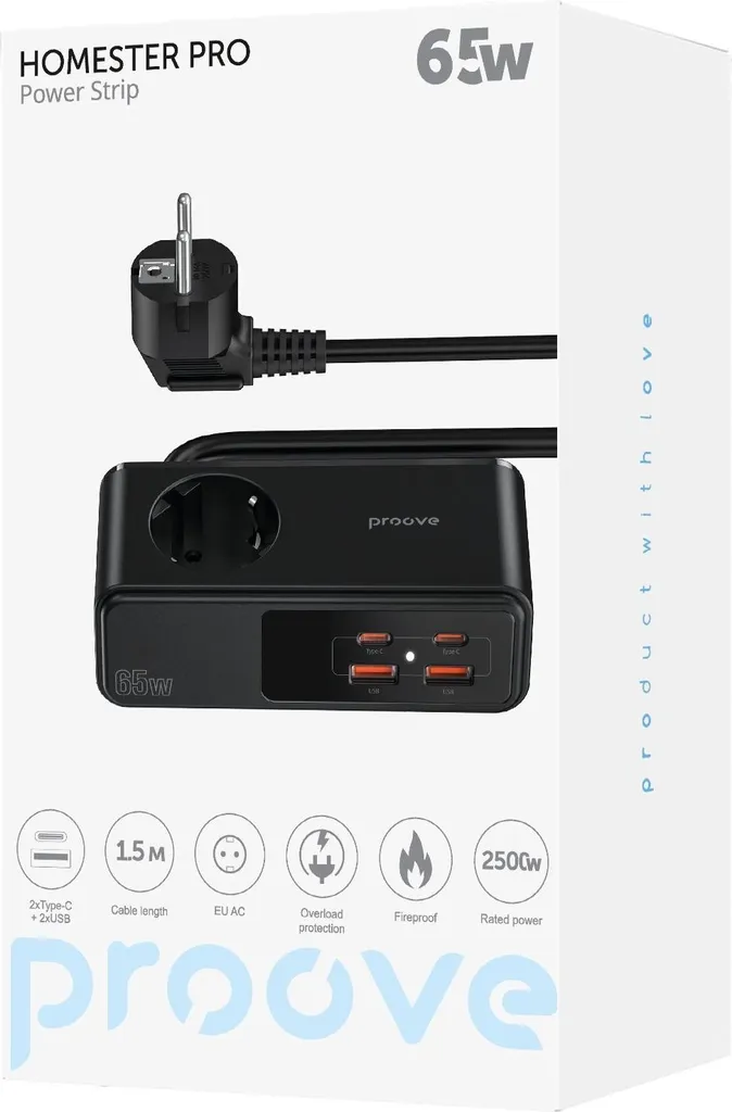 Rallonge Electrique Multiprise avec Chargeur USB-C 65W Rapide Intégré - 2