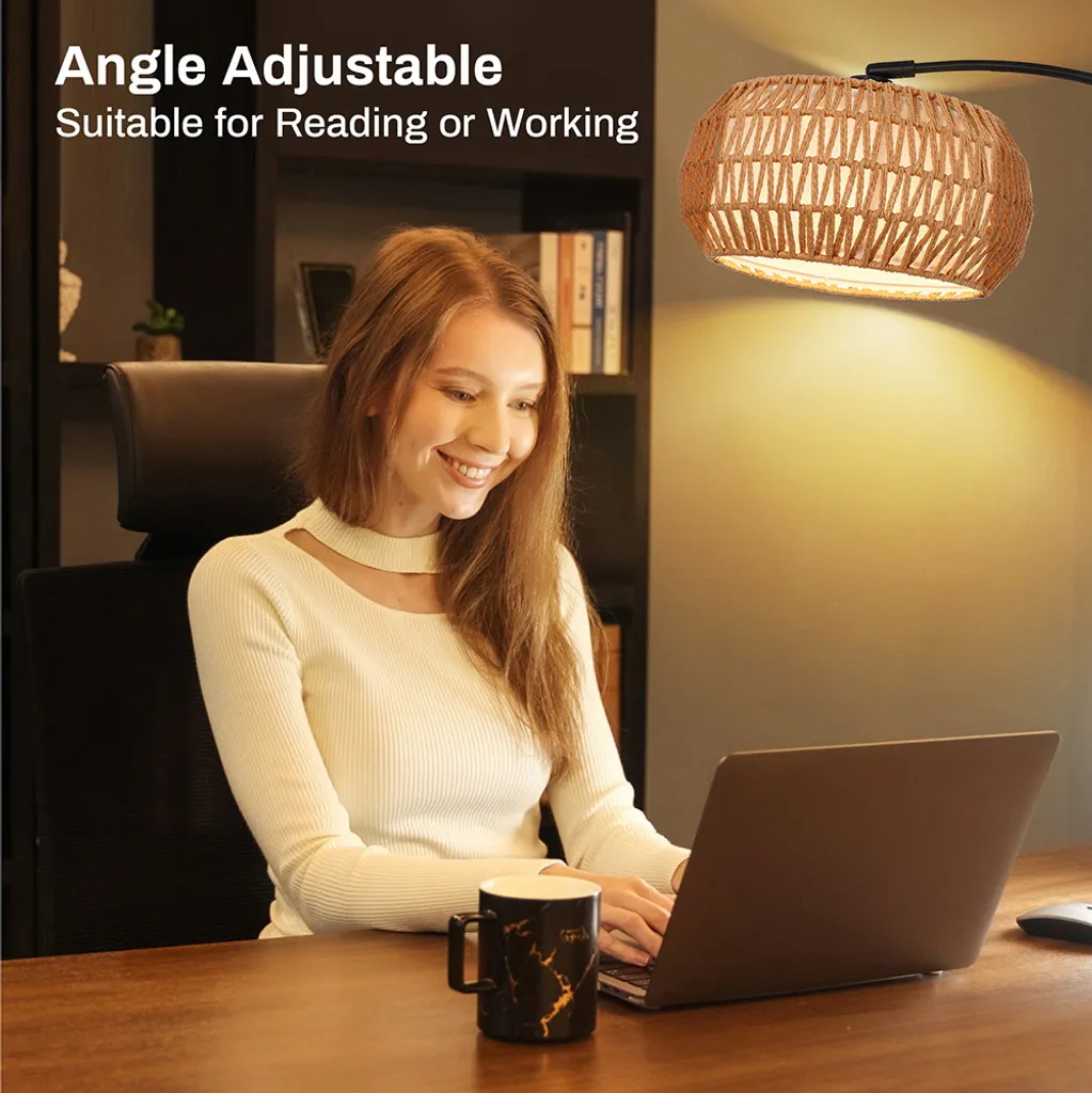 Lampada da Terra Rattan Boho Dimmerabile con App e Telecomando LED - 7