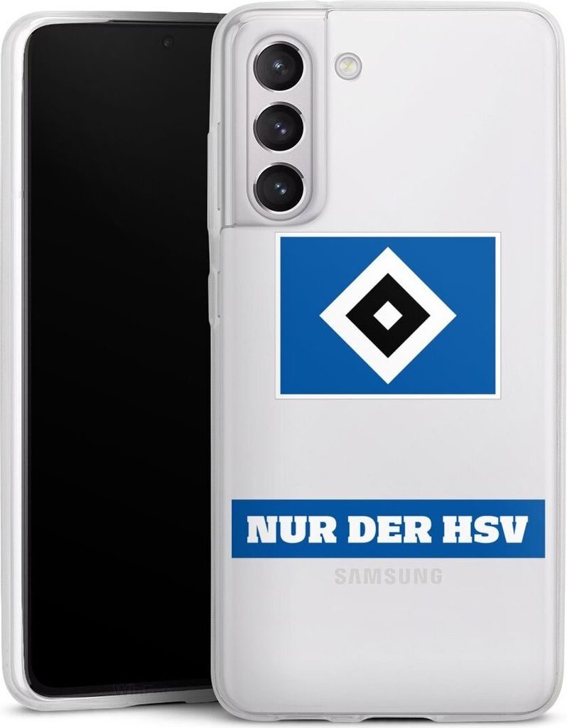 DeinDesign Slim Hülle für Samsung Galaxy S21 FE 5G Silikon Case Ultra Dünn Handyhülle HSV Hamburger SV Statement