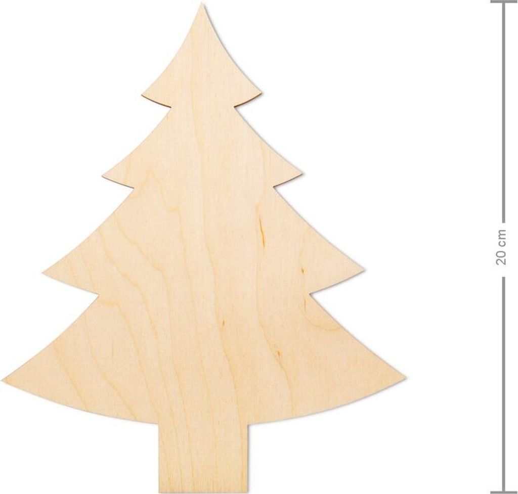 Ausgeschnittener Holzbaum 20cm - 1 Stück