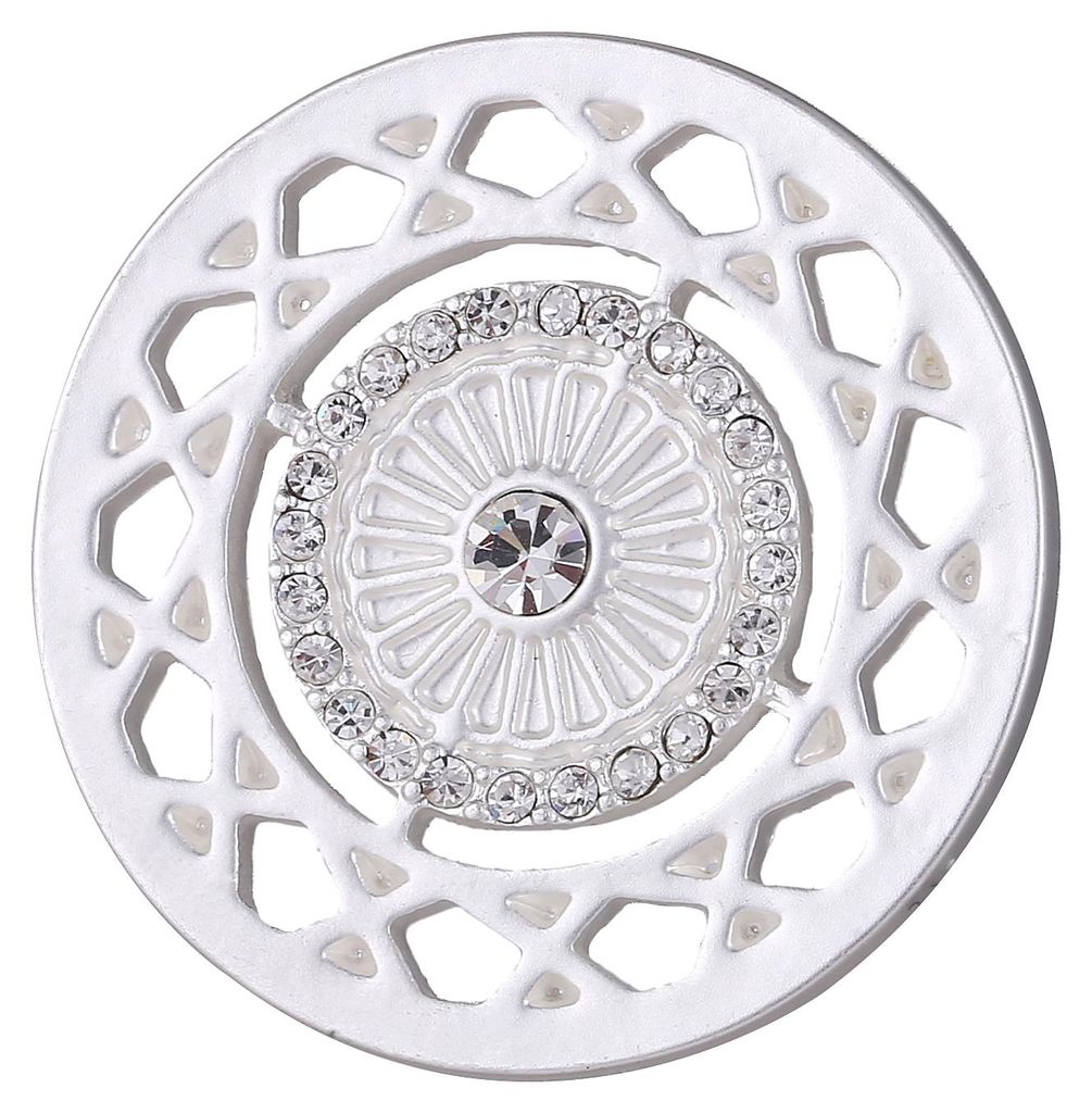 Morella® Damen Coin silber Ornament mit Zirkoniasteinen 33 Produktbild 