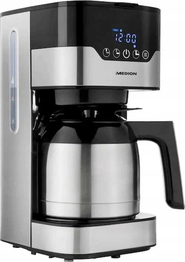 Medion 1.2L 900W Filterkaffeemaschine, Aromakontrolle, Thermoskanne, 8 Tassen