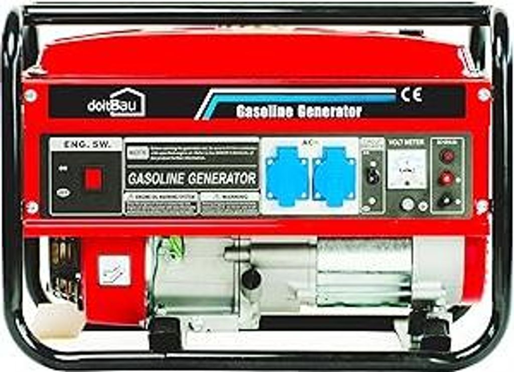 Stromgenerator mit Benzin|Stromerzeuger mit Zubehör,Notstromaggregat leise| 2/5 Steckdosen 3x 230V /1x 400V/ 1x12V|7PS Stromgenerator (2 Steckdose...