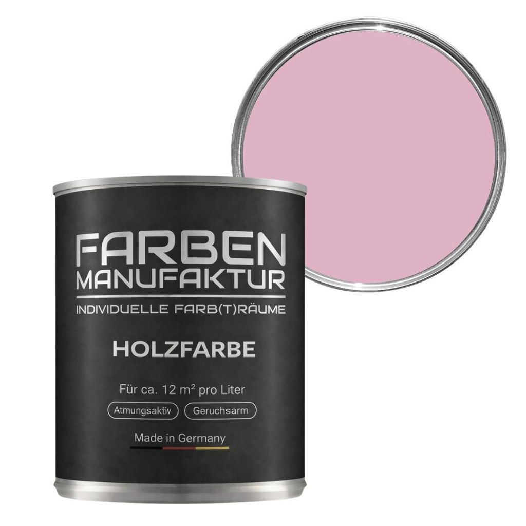Holzfarbe Wetterschutzfarbe Holzlack Holzschutzlack Trendfarbe 5L - Rosa Flieder