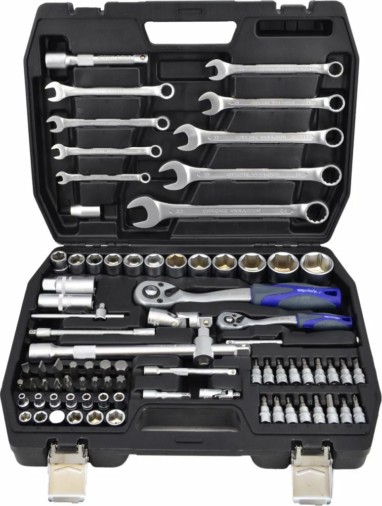 Set Adler 82 Pezzi Chiavi a Bussola 1/2" 1/4" - Pronto all'Uso