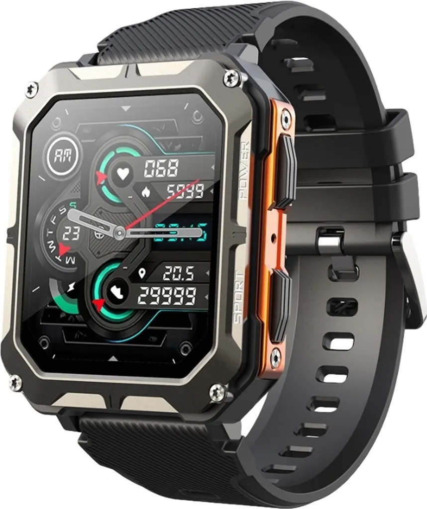 Montre intelligente Rubicon RNCF27 BLACK/ORANGE : Sport et Style