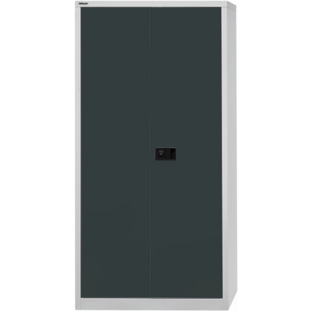 BISLEY Flügeltürenschrank Universal Maße: 91,4 x 195 x 50 cm (B x H x T) Anzahl der Fachböden: 4 Fachböden Werkstoff: Stahl