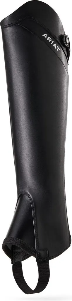 Demi-chaps Ariat Palisade cuir noir avec fermeture éclair YKK - Taille M