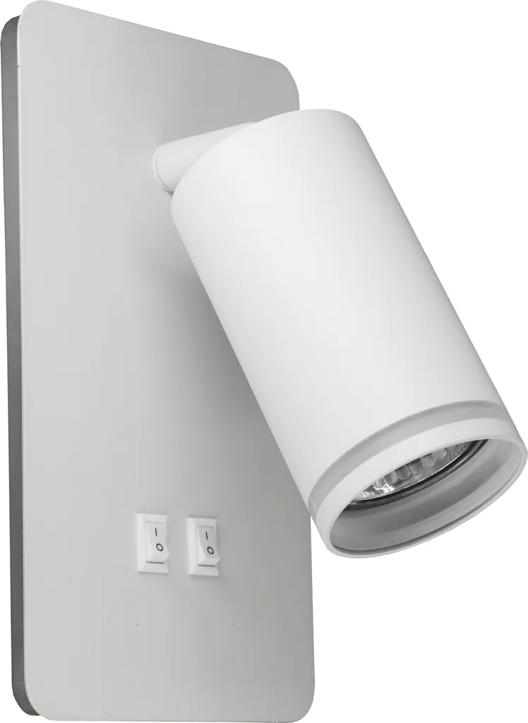 Applique liseuse de lit pour chambre blanche en aluminium avec interrupteur