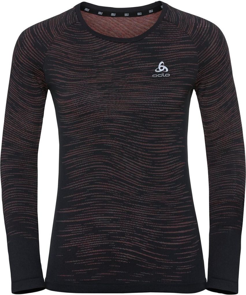 Odlo Blackcomb Ceramicool T-Shirt Black/Space Dye Laufshirt mit Langarm