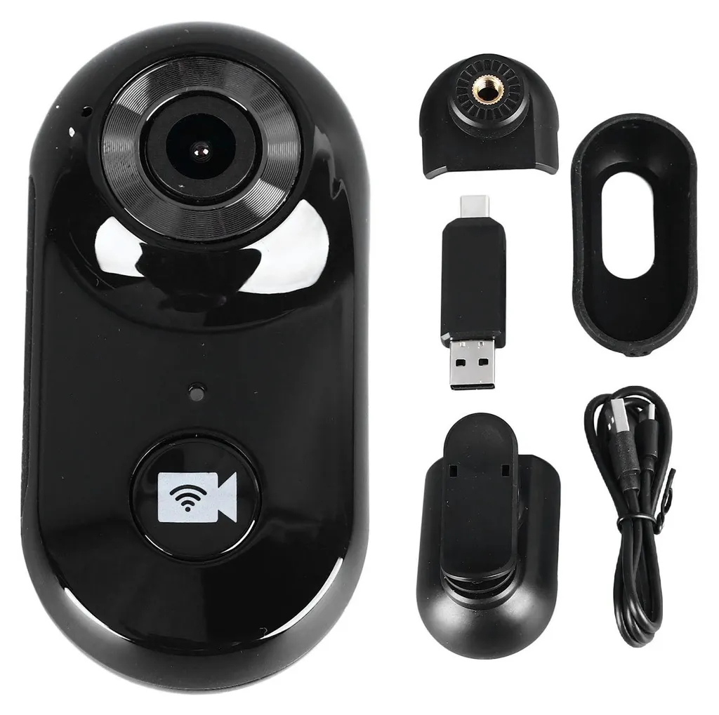 Micro caméra WiFi HD compacte avec vision nocturne et détection de mouvement