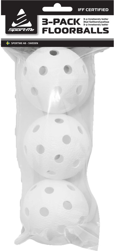 Unihockeybälle im 3er-Pack, IFF-zugelassen