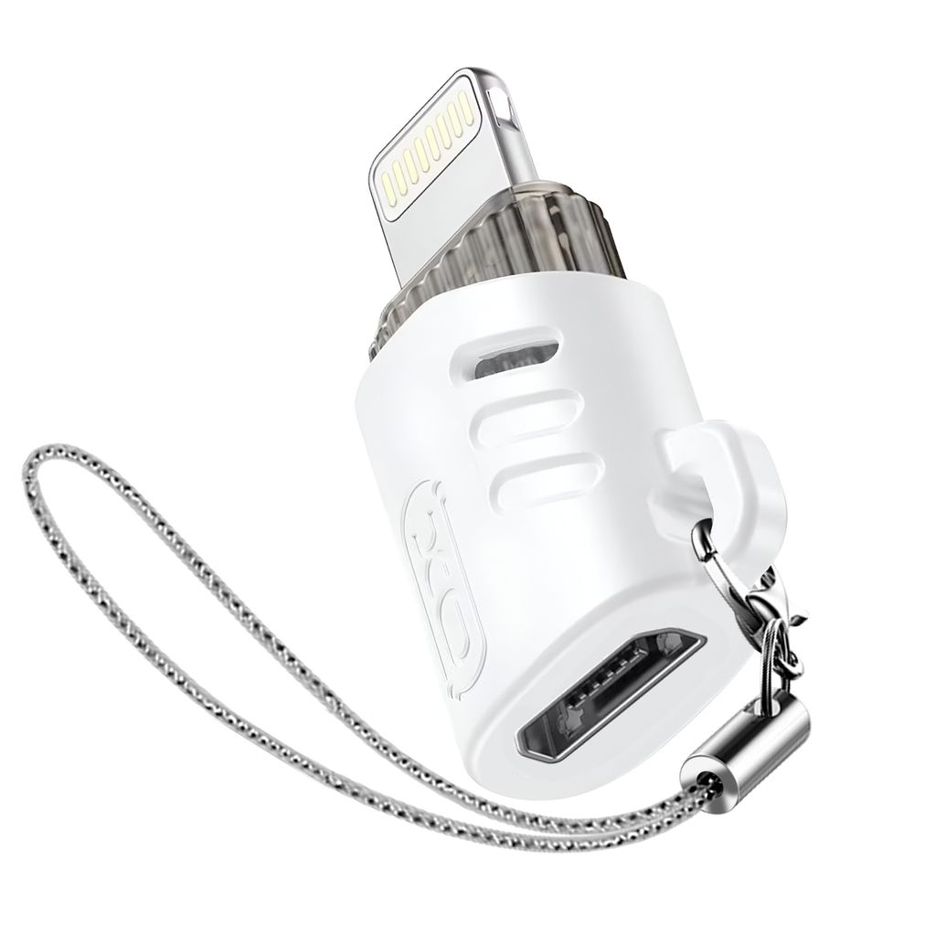 XO, Micro-USB / Lightning OTG Adapter Ultrakompaktes Design, Weiß