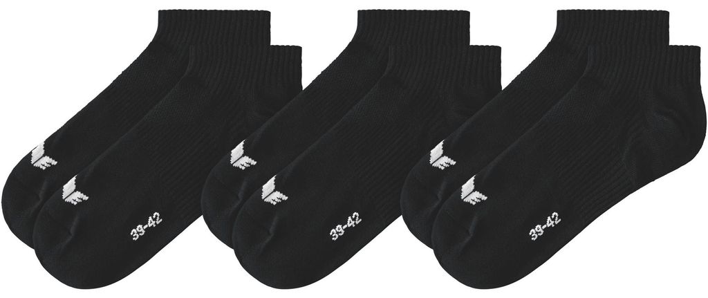 Erima 3-Pack Füßlinge - Schwarz