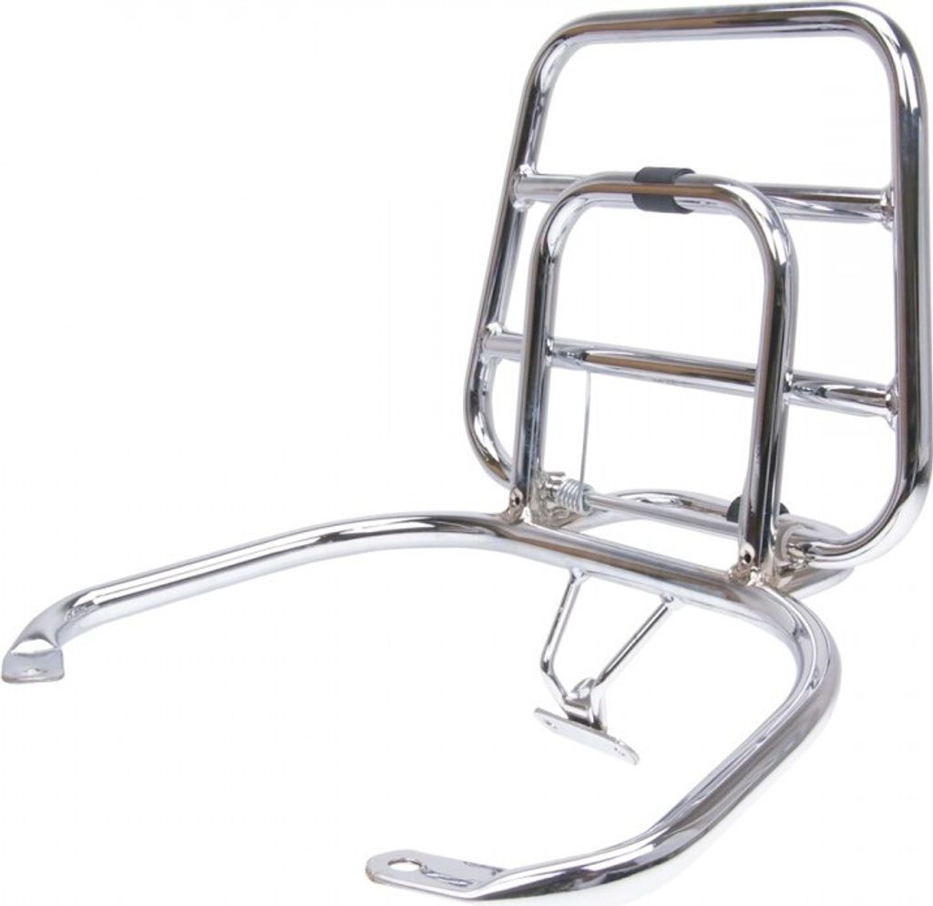 Top Case Träger / Gepäckträger klappbar Chrom für Vespa LX, LXV, S