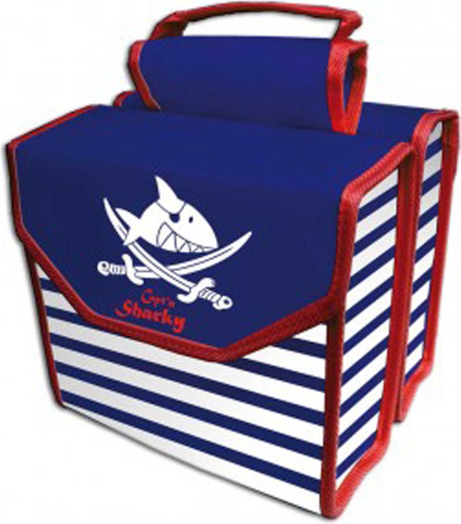 Bike Fashion Kinder Gepäckträgertasche Capt`n Sharky, Blau / Weiß