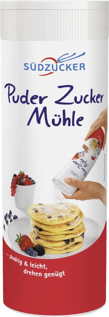 Südzucker Puderzucker Mühle pudrig und leicht drehen genügt Produktbild 