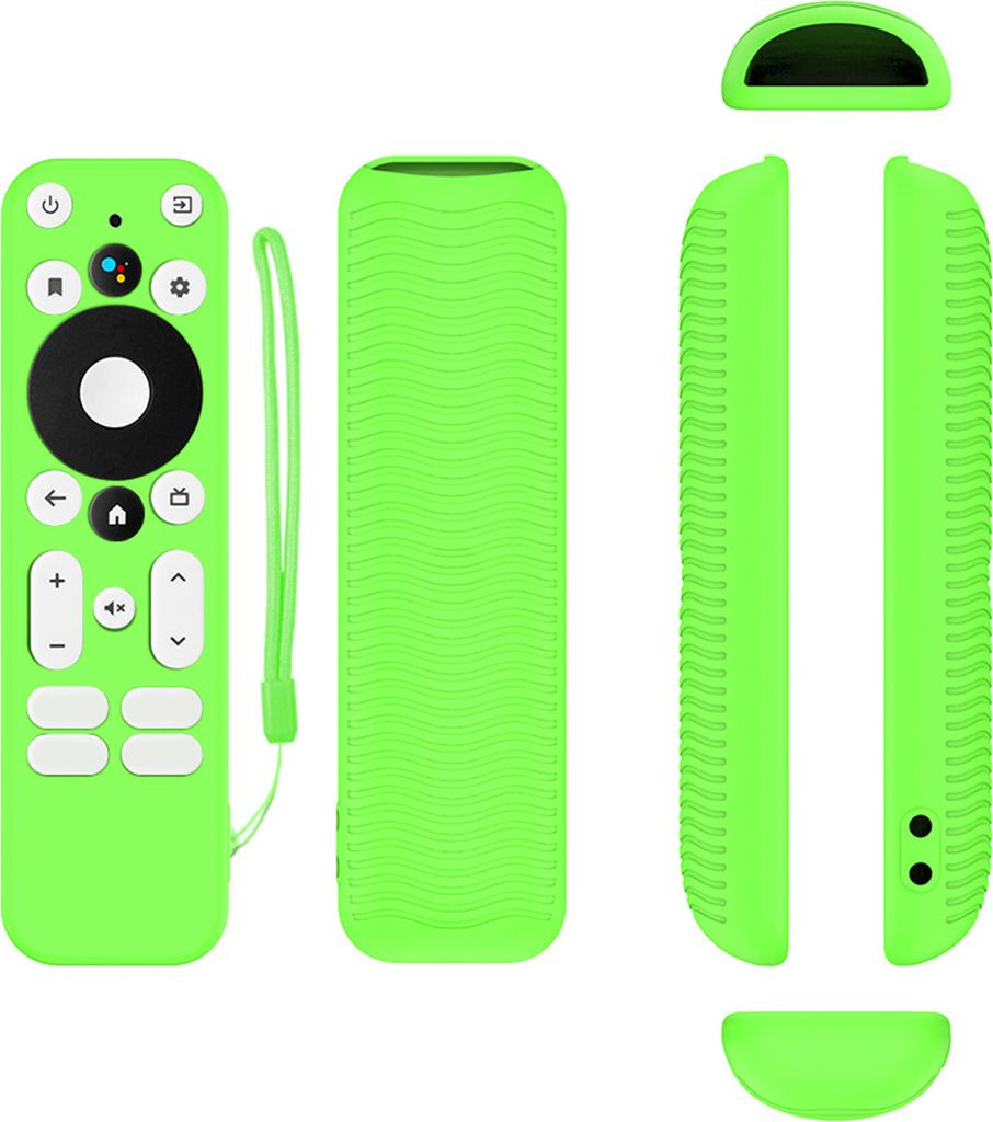 Schutzabdeckung wasserdichte, schockdes oberste Öffnung Fernbedienung Festkörper-Silikongehäuse für Walmart Onn. Für Android TV 4K UHD-Grün