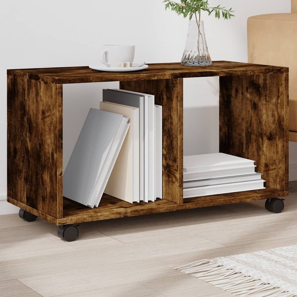 "im Sonderangebot"Rollschrank - modernes Design - Flurtisch/Wohnzimmertisch - Räuchereiche 72x33x42,5cm Holzwerkstoff NEU887769 - Konsolentische