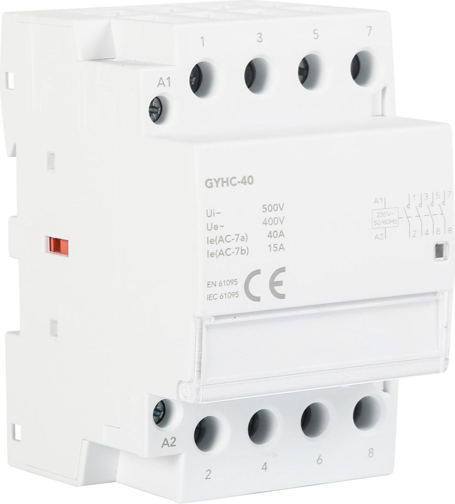 GYHC Modularer Din-Schienen Schütz 4-polig 40A 4NO AC230V 50Hz – Automatischer Haushalts-Lastschalter