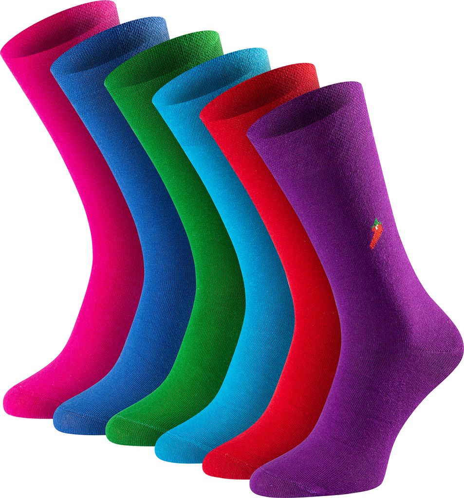Rainbow Geschenkbox 6 Paar Socken Baumwolle Weichbund Produktbild 