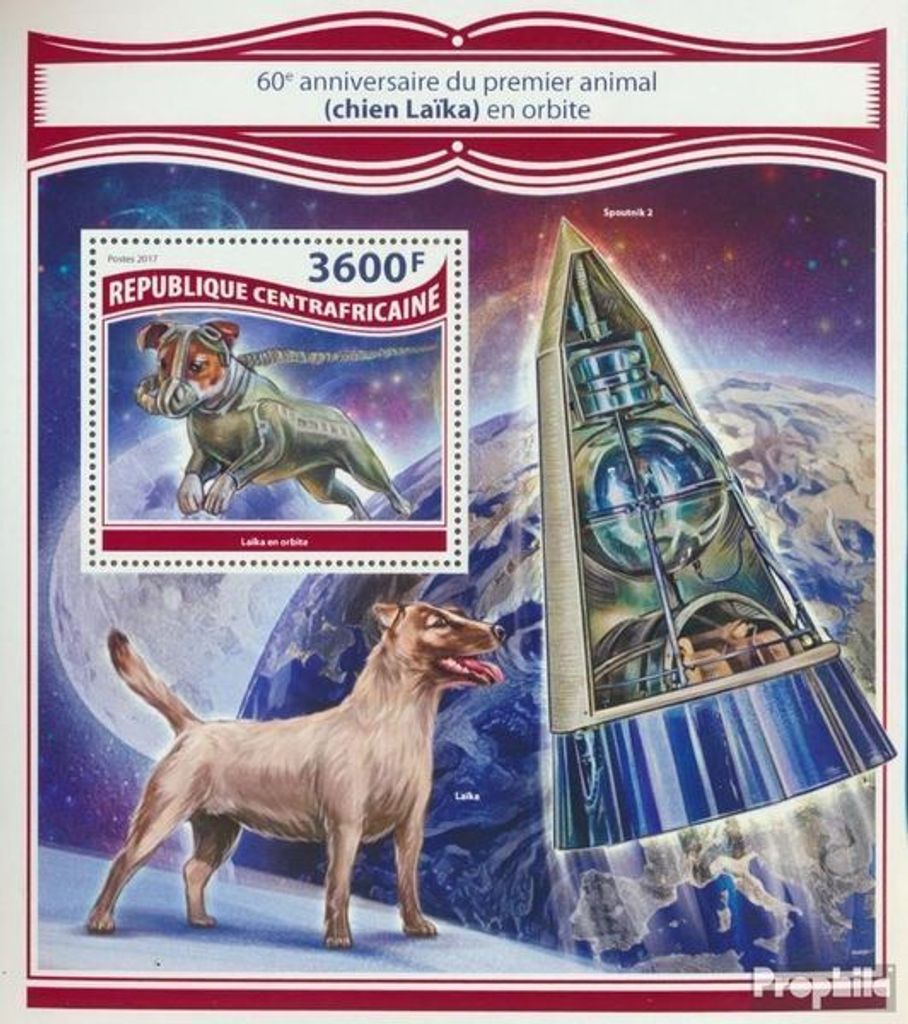 Briefmarken Zentralafrikanische Republik 2017 Mi Block 1684 (kompl. Ausgabe) postfrisch Weltraum