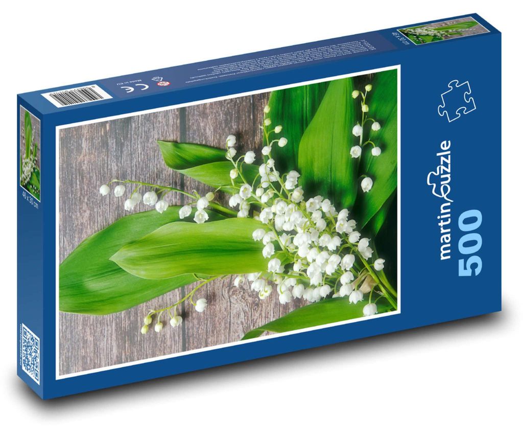 Puzzle 500 Konwalie na drewnianym tle - martinpuzzle Zdjęcie produktu 