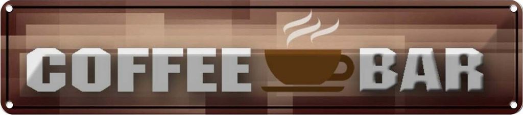 vianmo Blechschild 10x46 cm Kaffee Coffee Bar Cafe Terrasse Essen Trinken Club Alkohol