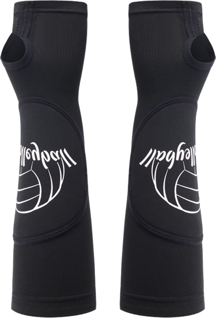 Paar Volleyball-Armmanschetten, reduziert Belastung und Schwellungen, Ellenbogenstütze, Kompressionsmanschette mit Daumenloch, für Outdoor-Basket...