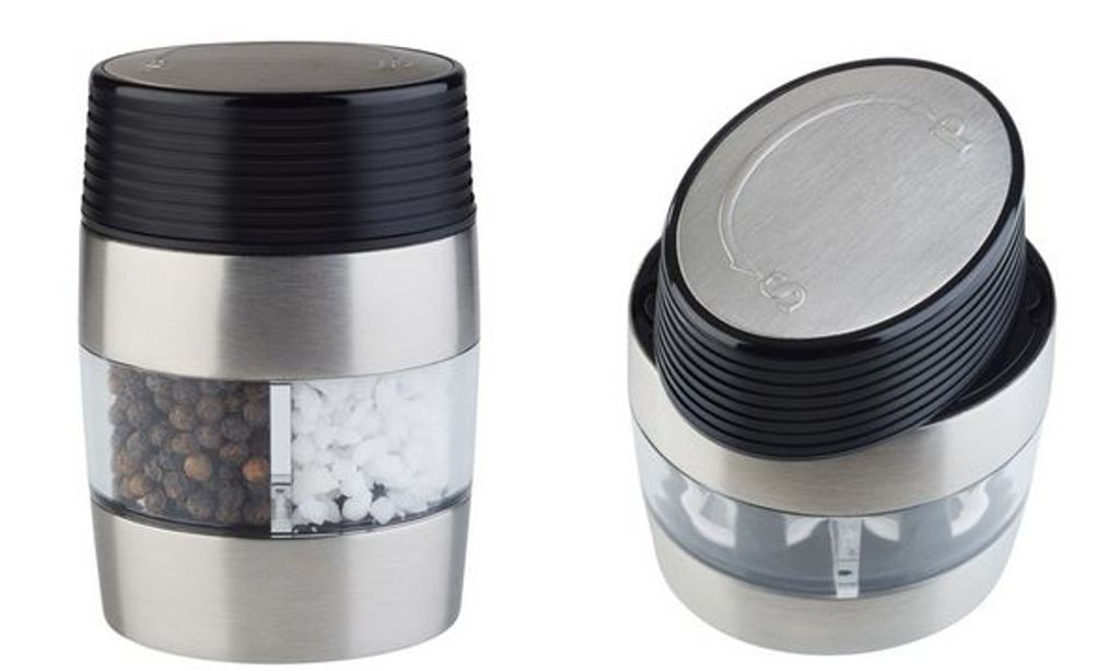 APS 40544 APS 2-in-1 zout- en pepermolen, zilver / Productafbeelding 