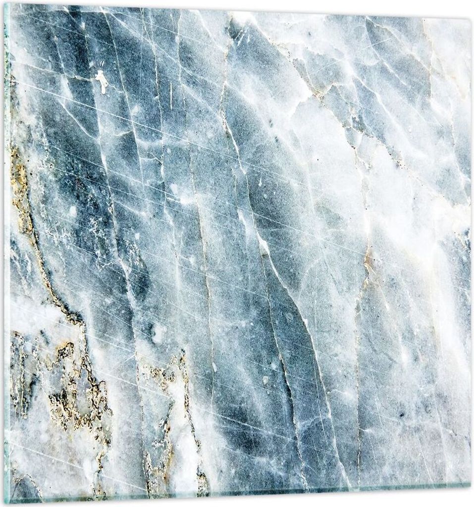 Bilder auf glas - Einteilig - Nachahmung Stein Marmor - 50x50cm - Glasbilder - Wandbilder - Bilder - zum Aufhängen bereit - Wanddekoration aus Gla...