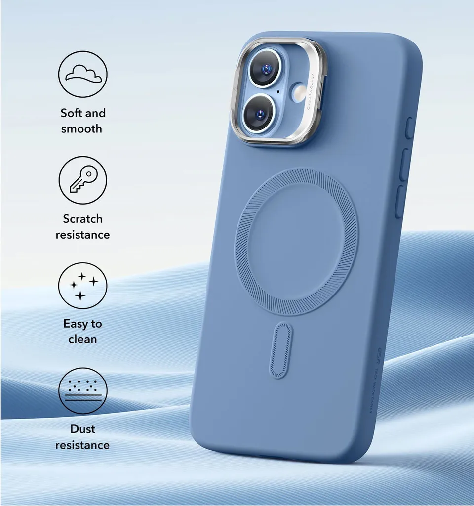 Coque MagSafe iPhone 16 Plus ESR Cloud Support de Caméra - Bleu Clair