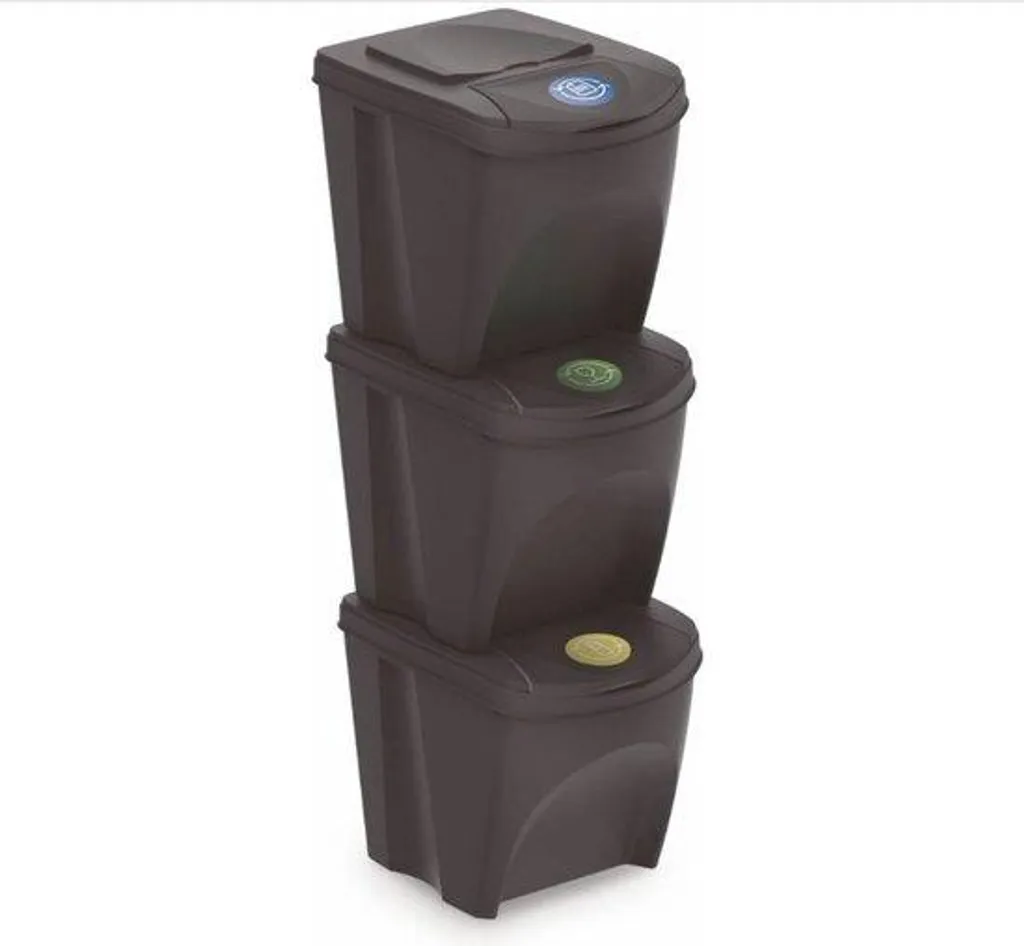 Réservoir eaux grises empilable 25 litres avec couvercle lot de 3