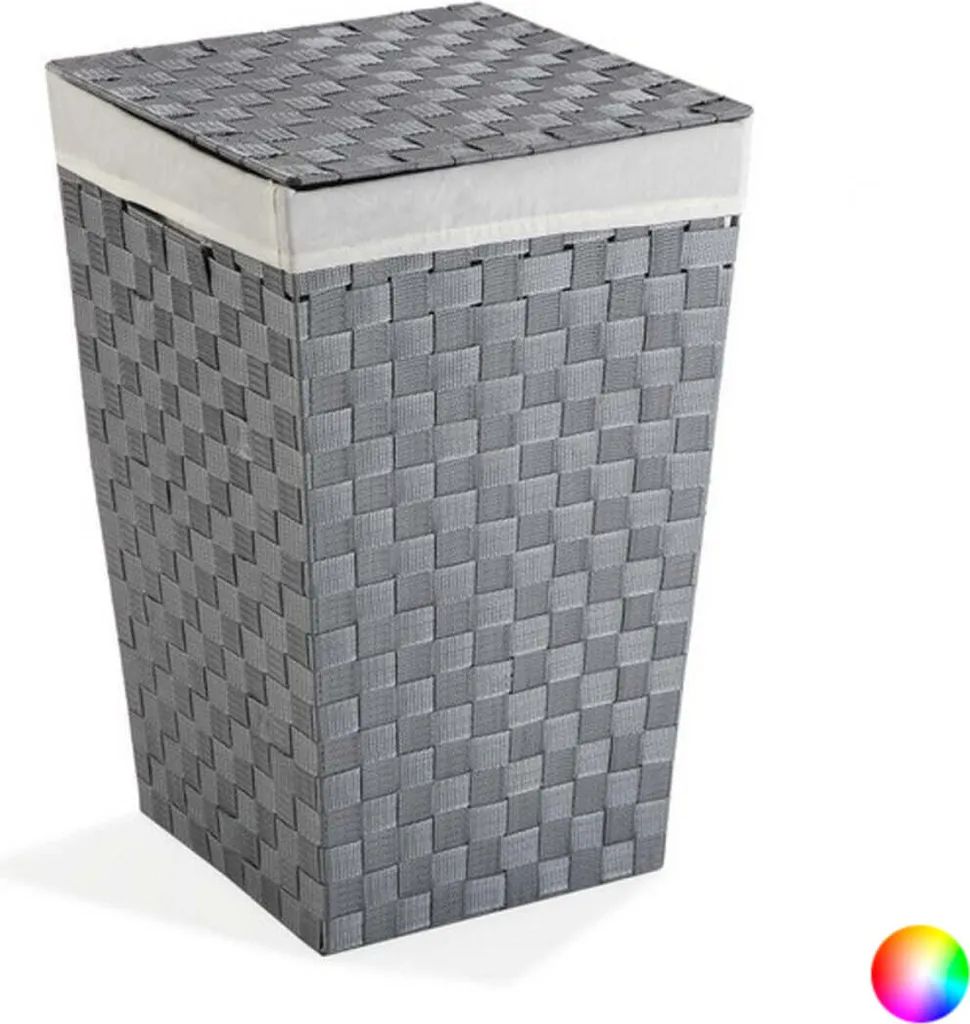 Panier à Linge Gris Versa Flexible avec Poignées - Design Corde Moderne