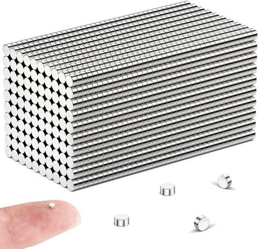 Mini disques magnétiques autocollants 2x1mm - 50 Aimants néodyme ronds
