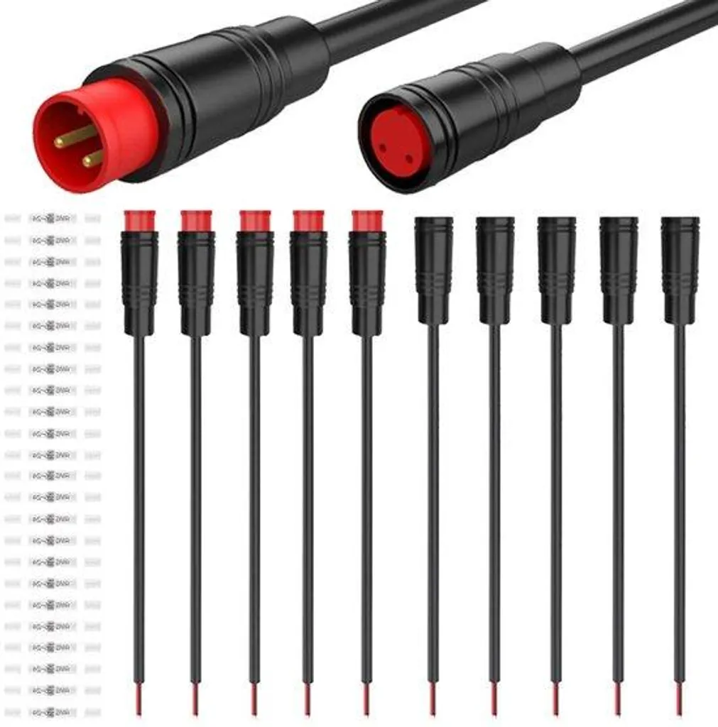 Rallonge étanche vélo électrique 2 pôles 20cm contre faux contacts VAE