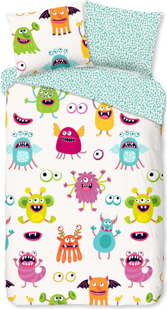 Good Morning Kinder Bettwäsche-Set BOOH 140x200/220 cm Cremeweiß