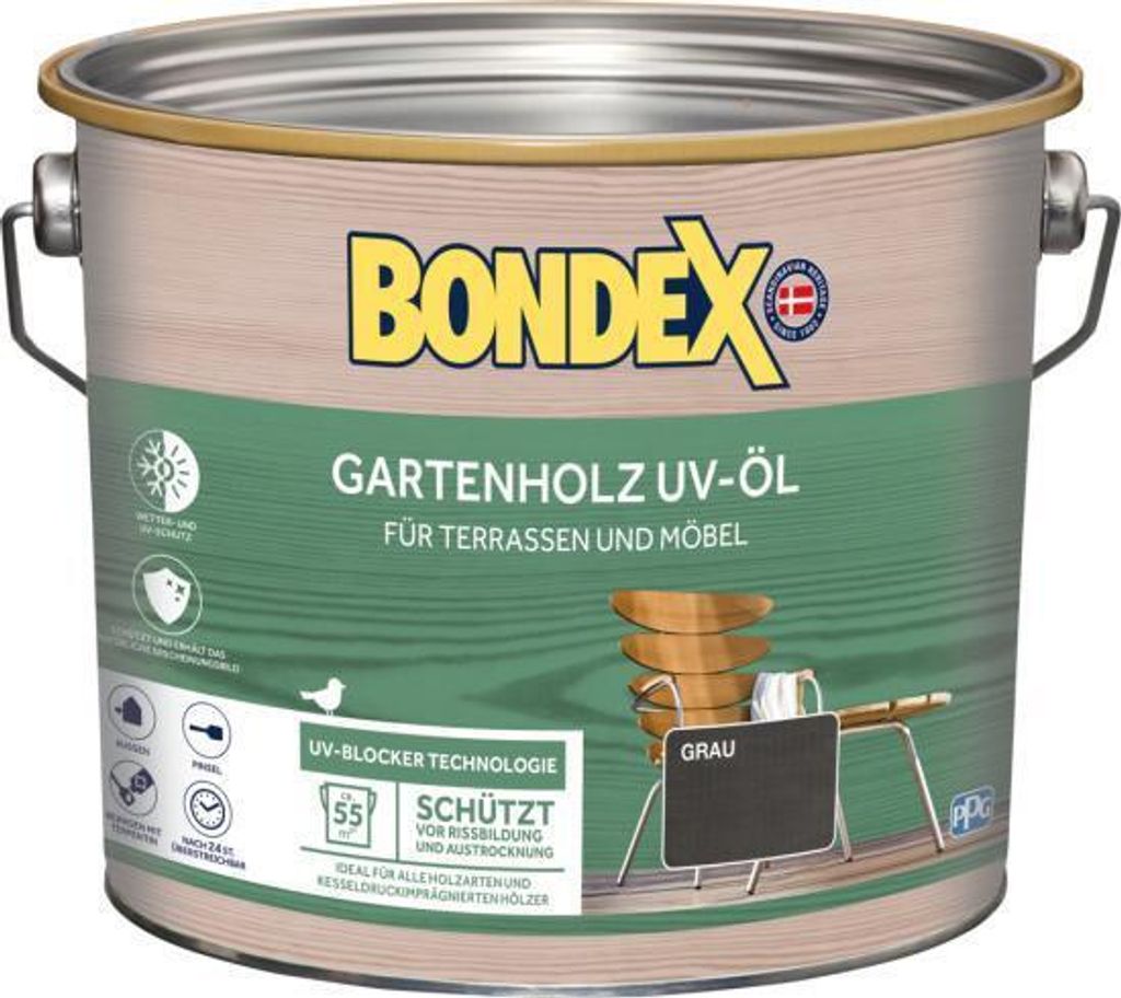 Bondex Holz Öl UV 2,5 L grau Produktbild 2