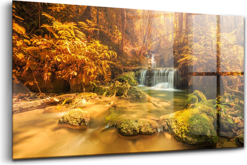 Bilder auf glas - Einteilig - Wanddekoration - Glas Bilder - 120x60 - Pugang Chiangrai Wasserfall in Thailand